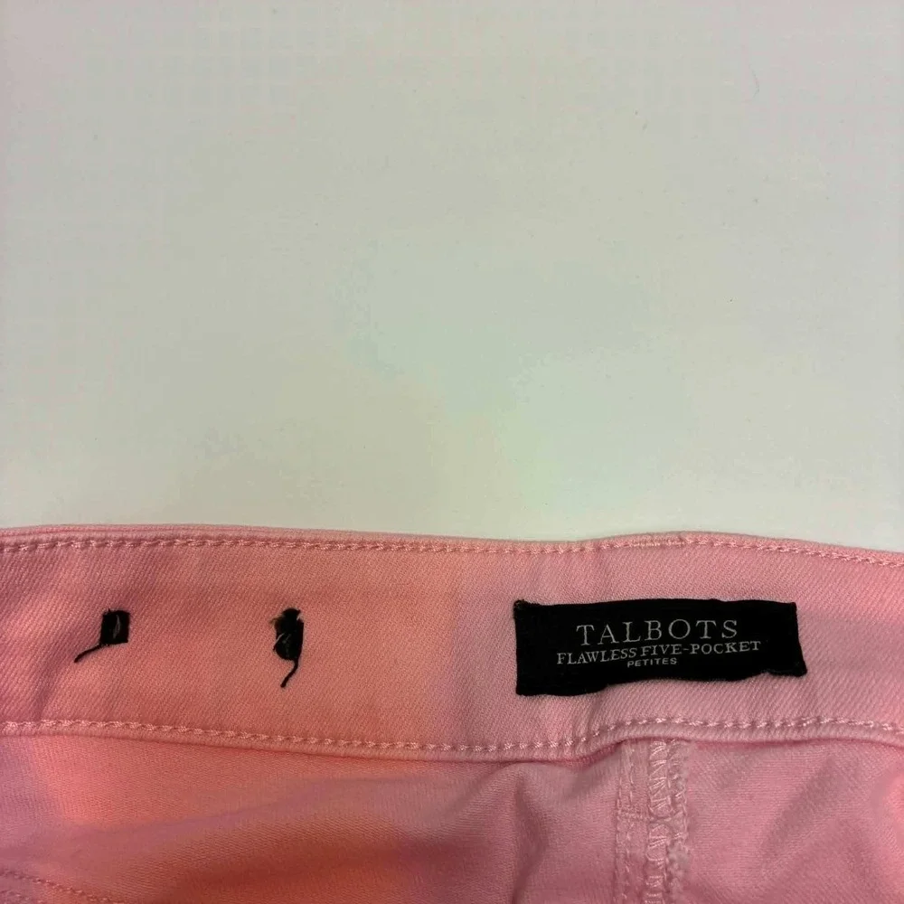 Talbots Flawless Five Pocket Pants Womens Petite Pink Straight Leg PreppyClassic